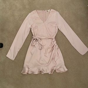 altar’d state, pink, silk king sleeve dress
